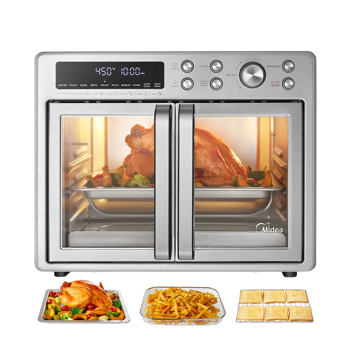 Four à friteuse à air chaud Flexify™ 25 pintes 10-en-1 à portes françaises